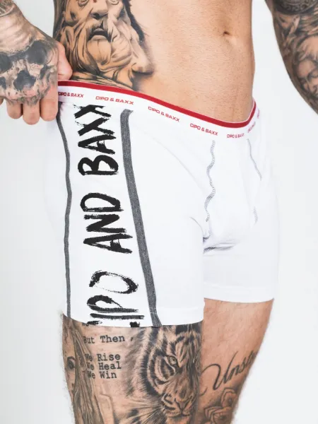 Boxerky CIPO & BAXX CX103 WHITE Farba: Biela, Konfekčná veľkosť: M