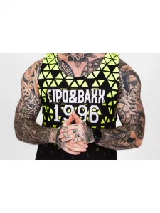 Pánsky plážový komplet CIPO & BAXX CUK247 YELLOW Farba: Žltá, Konfekčná veľkosť: L