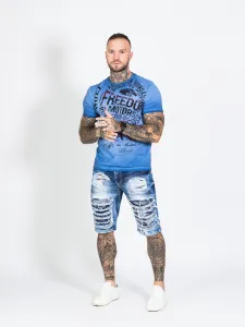 Pánske tričko CIPO & BAXX CT689 BLUE Farba: Modrá, Konfekčná veľkosť: M