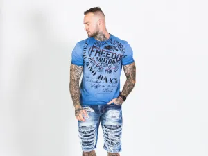 Pánske tričko CIPO & BAXX CT689 BLUE Farba: Modrá, Konfekčná veľkosť: M