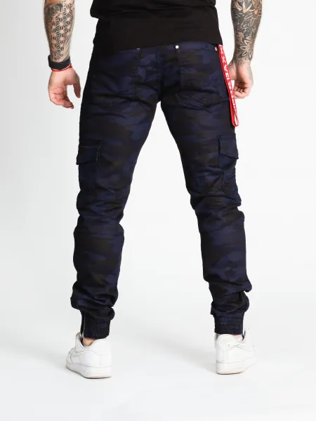 Pánske maskáčové joggery CIPO & BAXX CD690 CAMOUFLAGE-BLUE Farba: Modrá, Konfekčná veľkosť: W30/L32