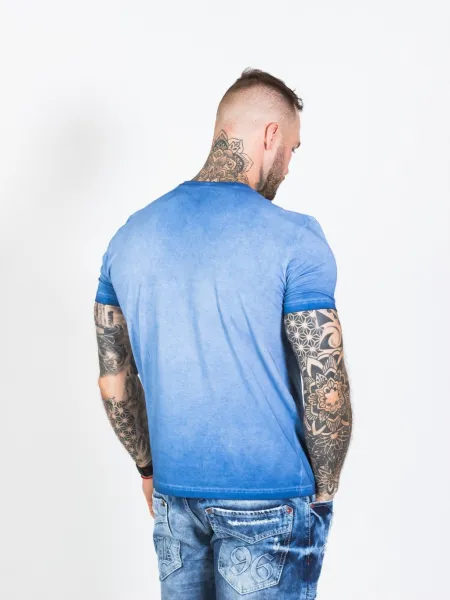 Pánske tričko CIPO & BAXX CT689 BLUE Farba: Modrá, Konfekčná veľkosť: M
