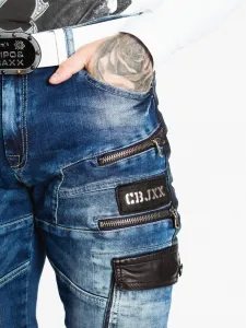 Pánske rifle CIPO & BAXX CD586 BLUE Farba: Modrá, Konfekčná veľkosť: W30/L32