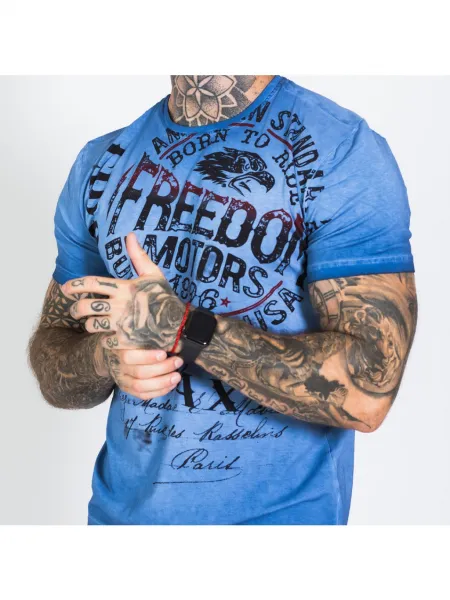 Pánske tričko CIPO & BAXX CT689 BLUE Farba: Modrá, Konfekčná veľkosť: M