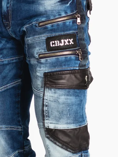 Pánske rifle CIPO & BAXX CD586 BLUE Farba: Modrá, Konfekčná veľkosť: W30/L32