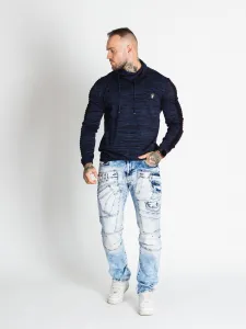 Pánsky sveter CIPO & BAXX CP252 INDIGO-NAVY BLUE Farba: Modrá, Konfekčná veľkosť: M