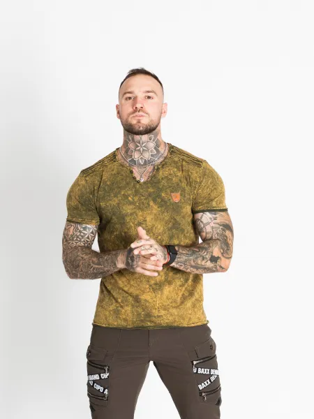 Pánske tričko CIPO & BAXX CT497 BROWN Farba: Hnedá, Konfekčná veľkosť: L