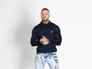 Pánsky sveter CIPO & BAXX CP252 INDIGO-NAVY BLUE Farba: Modrá, Konfekčná veľkosť: M