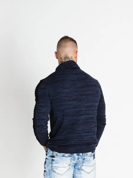 Pánsky sveter CIPO & BAXX CP252 INDIGO-NAVY BLUE Farba: Modrá, Konfekčná veľkosť: M