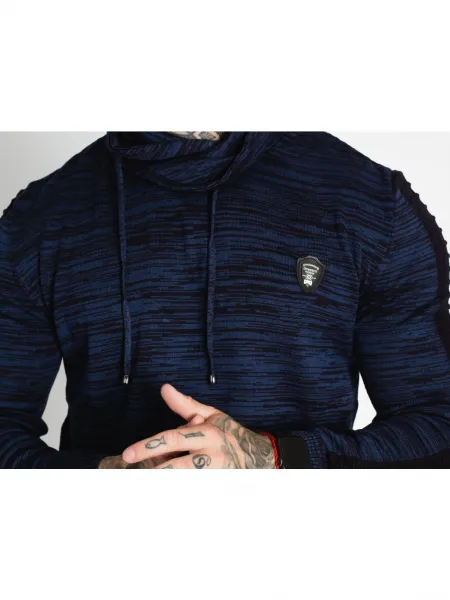 Pánsky sveter CIPO & BAXX CP252 INDIGO-NAVY BLUE Farba: Modrá, Konfekčná veľkosť: M