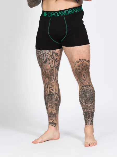 Boxerky CIPO & BAXX CX101 GREEN Farba: Čierna, Konfekčná veľkosť: M