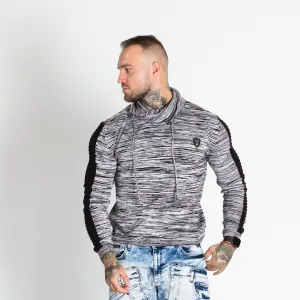 Pánsky sveter CIPO & BAXX CP252 BLACK-GREY Farba: Sivá, Konfekčná veľkosť: XXL