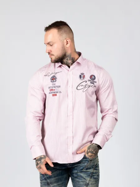 Pánska košeľa CIPO & BAXX CH180 PINK Farba: Ružová, Konfekčná veľkosť: M