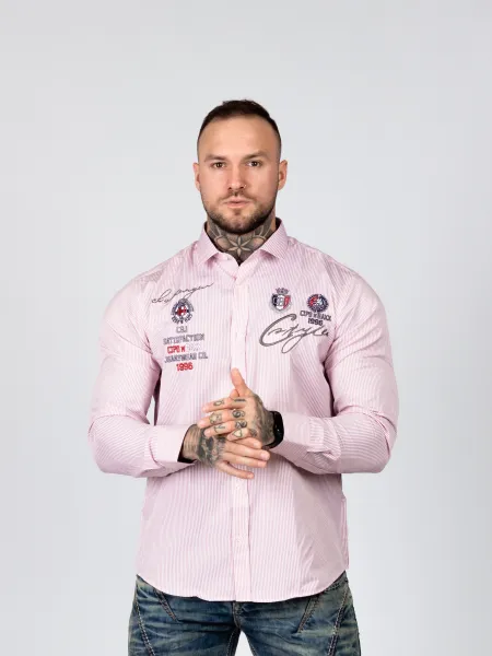 Pánska košeľa CIPO & BAXX CH180 PINK Farba: Ružová, Konfekčná veľkosť: M