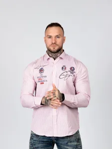 Pánska košeľa CIPO & BAXX CH180 PINK Farba: Ružová, Konfekčná veľkosť: M