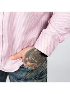 Pánska košeľa CIPO & BAXX CH180 PINK Farba: Ružová, Konfekčná veľkosť: M