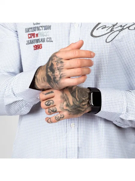 Pánska košeľa CIPO & BAXX CH185 BLUE Farba: Modrá, Konfekčná veľkosť: M