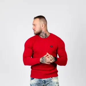 Pánsky sveter CIPO & BAXX CP240 RED Farba: Červená, Konfekčná veľkosť: S