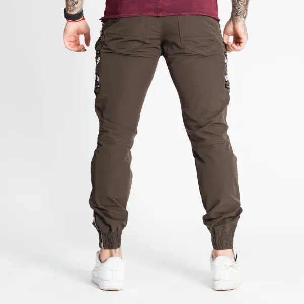 Pánske kapsáčové joggery CIPO & BAXX CD786 KHAKI Farba: Hnedá, Konfekčná veľkosť: W30/L32