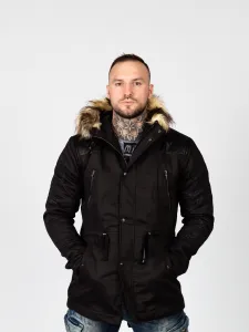 Pánska zimná bunda CIPO & BAXX CJ195 BLACK Farba: Čierna, Konfekčná veľkosť: M