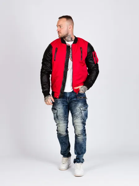 Pánska bunda CIPO & BAXX CJ175 RED Farba: Červená, Konfekčná veľkosť: M
