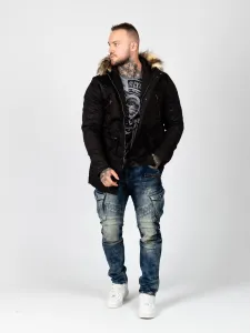Pánska zimná bunda CIPO & BAXX CJ195 BLACK Farba: Čierna, Konfekčná veľkosť: M