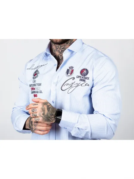 Pánska košeľa CIPO & BAXX CH184 BLUE Farba: Modrá, Konfekčná veľkosť: S
