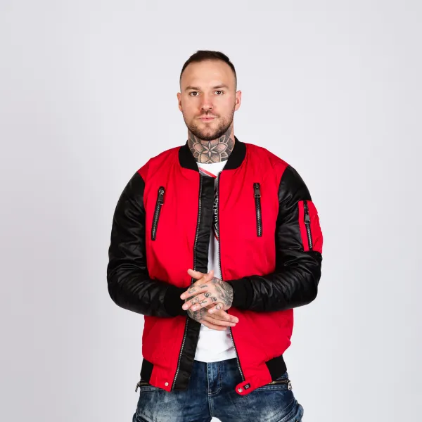 Pánska bunda CIPO & BAXX CJ175 RED Farba: Červená, Konfekčná veľkosť: M