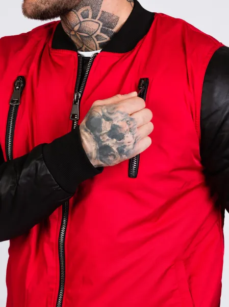 Pánska bunda CIPO & BAXX CJ175 RED Farba: Červená, Konfekčná veľkosť: M