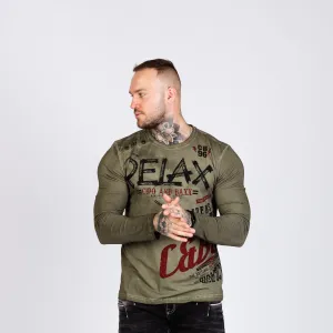 Pánske tričko CIPO & BAXX CL518 KHAKI Farba: Khaki, Konfekčná veľkosť: S