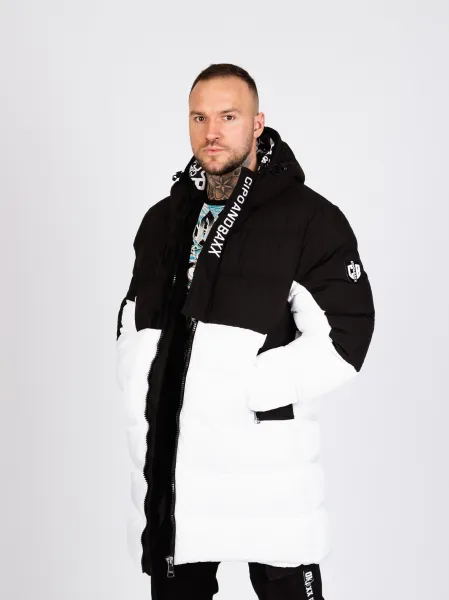 Pánska bunda CIPO & BAXX CM206 BLACK Farba: Biela, Konfekčná veľkosť: M