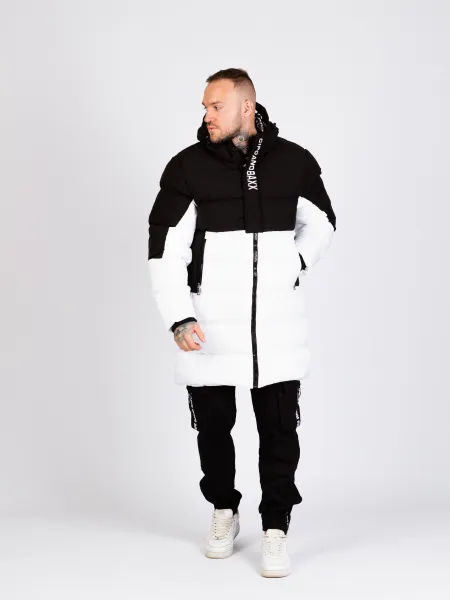 Pánska bunda CIPO & BAXX CM206 BLACK Farba: Biela, Konfekčná veľkosť: M