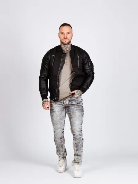 Pánska bunda CIPO & BAXX CJ175 BLACK Farba: Čierna, Konfekčná veľkosť: M