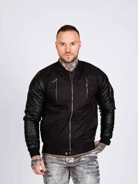 Pánska bunda CIPO & BAXX CJ175 BLACK Farba: Čierna, Konfekčná veľkosť: M