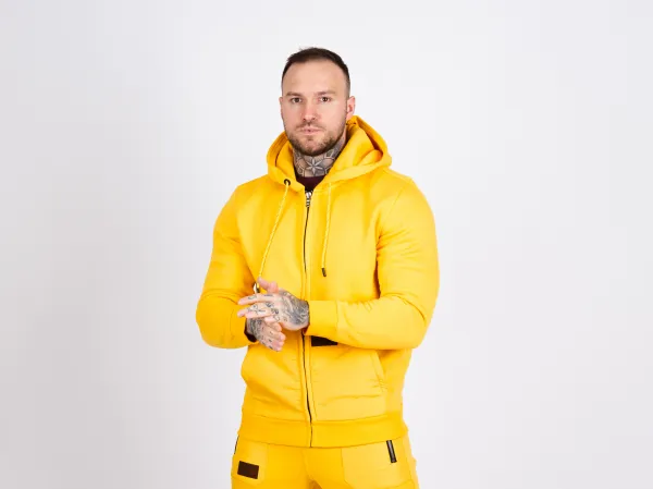 Pánska tepláková súprava CIPO & BAXX CLR150 YELLOW Farba: Žltá, Konfekčná veľkosť: S