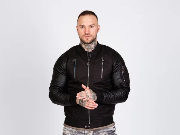Pánska bunda CIPO & BAXX CJ175 BLACK Farba: Čierna, Konfekčná veľkosť: M