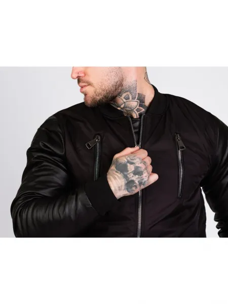 Pánska bunda CIPO & BAXX CJ175 BLACK Farba: Čierna, Konfekčná veľkosť: M