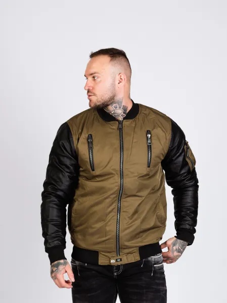 Pánska bunda CIPO & BAXX CJ175 KHAKI Farba: Khaki, Konfekčná veľkosť: S