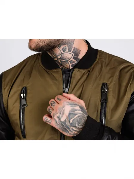 Pánska bunda CIPO & BAXX CJ175 KHAKI Farba: Khaki, Konfekčná veľkosť: S