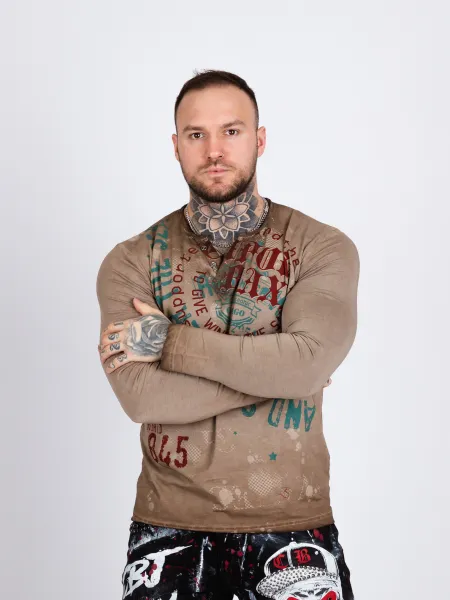 Pánske tričko CIPO & BAXX CL512 BROWN Farba: Hnedá, Konfekčná veľkosť: M