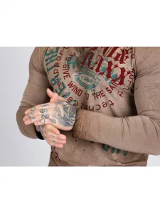 Pánske tričko CIPO & BAXX CL512 BROWN Farba: Hnedá, Konfekčná veľkosť: M