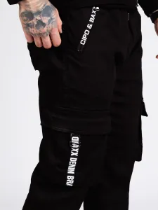 Pánske kapsáčové joggery CIPO & BAXX CD788 BLACK Farba: Černá, Konfekčná veľkosť: W32/L32