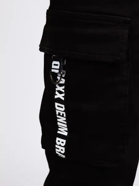 Pánske kapsáčové joggery CIPO & BAXX CD788 BLACK Farba: Černá, Konfekčná veľkosť: W32/L32