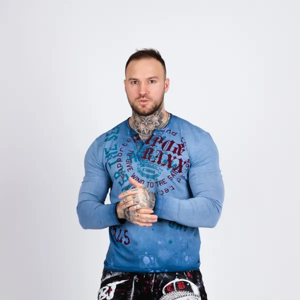 Pánske tričko CIPO & BAXX CL512 BLUE Farba: Modrá, Konfekčná veľkosť: S