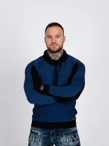 Pánsky sveter CIPO & BAXX CP264 NAVY BLUE Farba: Modrá, Konfekčná veľkosť: S