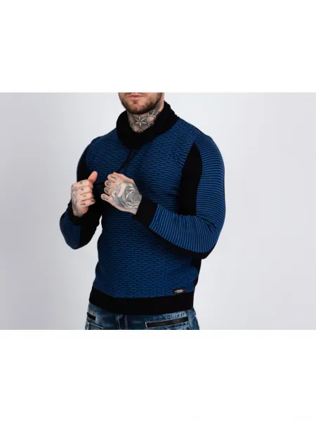 Pánsky sveter CIPO & BAXX CP264 NAVY BLUE Farba: Modrá, Konfekčná veľkosť: S