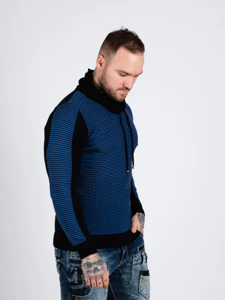 Pánsky sveter CIPO & BAXX CP264 NAVY BLUE Farba: Modrá, Konfekčná veľkosť: S