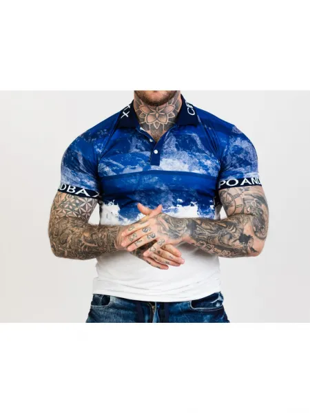 CIPO & BAXX Pánske tričko CT699 BLUE Farba: Modrá, Konfekčná veľkosť: S
