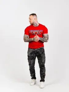 Pánske tričko CIPO & BAXX CT721 RED Farba: Červená, Konfekčná veľkosť: M