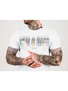 Pánske tričko CIPO & BAXX CT717 WHITE Farba: Biela, Konfekčná veľkosť: XXL